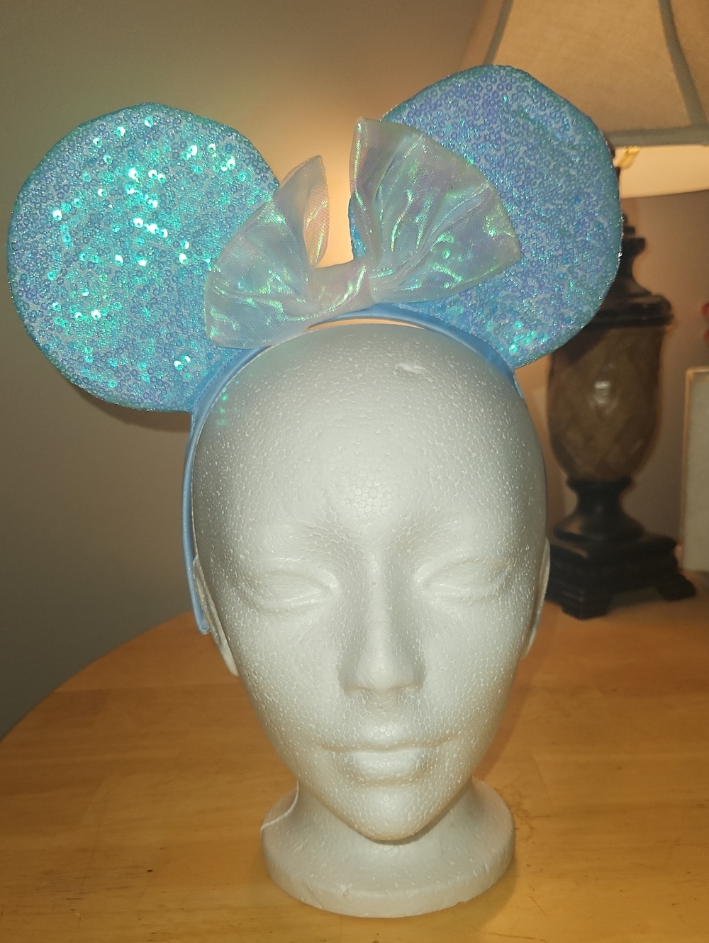Disney Blue Sequined Minnie Mouse Ear Headband